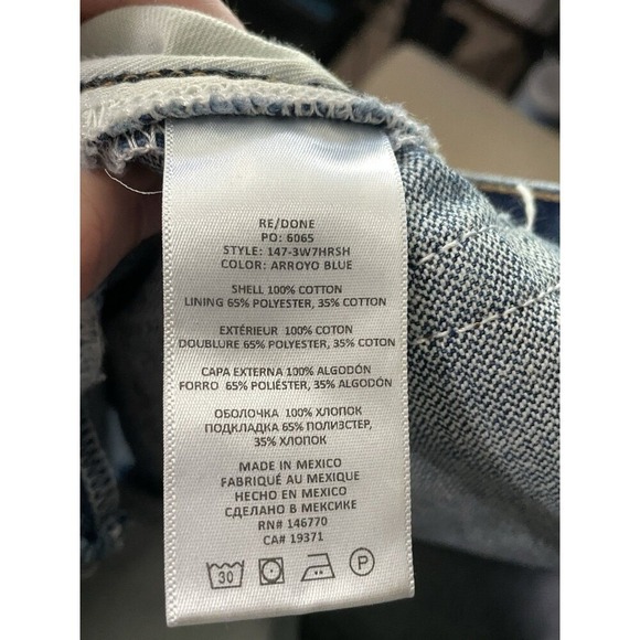 RE/DONE Vintage 70s Denim Cutoffs Womens 25 High Rise Distressed Festival - Picture 8 of 8